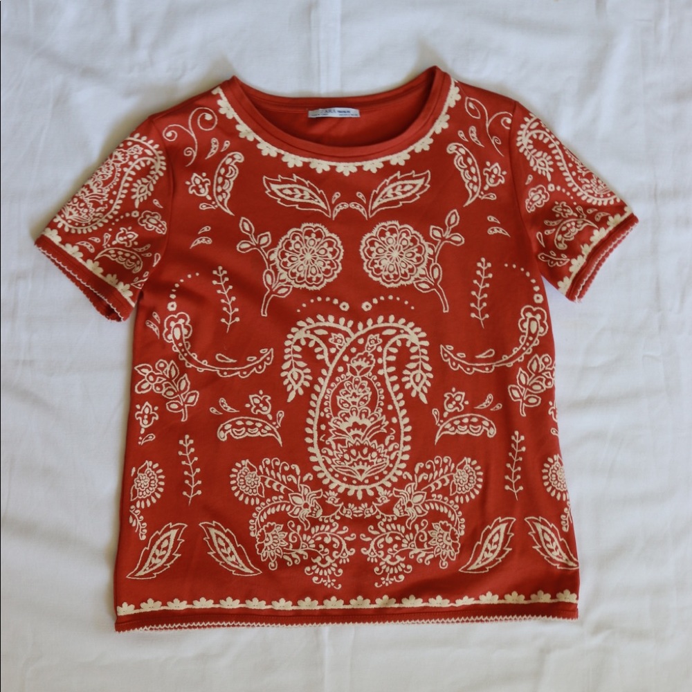 Zara cropped shirt